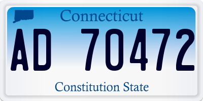 CT license plate AD70472