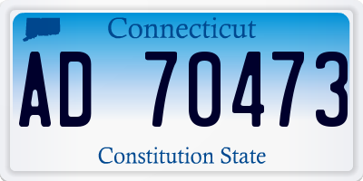 CT license plate AD70473