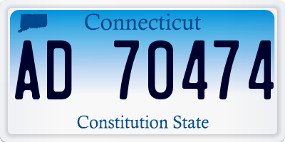 CT license plate AD70474