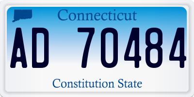 CT license plate AD70484