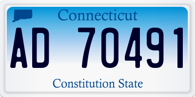 CT license plate AD70491