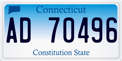 CT license plate AD70496