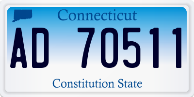 CT license plate AD70511