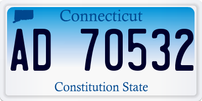 CT license plate AD70532
