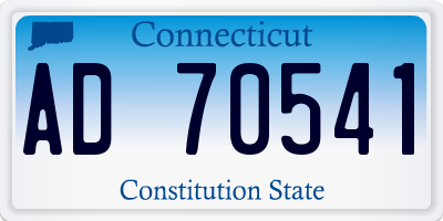 CT license plate AD70541