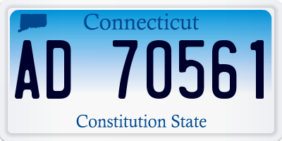 CT license plate AD70561