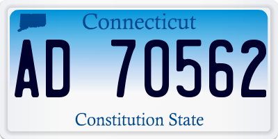 CT license plate AD70562
