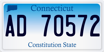 CT license plate AD70572