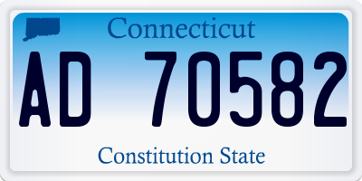 CT license plate AD70582