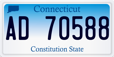 CT license plate AD70588