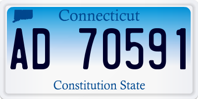 CT license plate AD70591