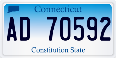 CT license plate AD70592
