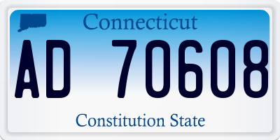 CT license plate AD70608