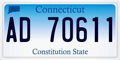 CT license plate AD70611