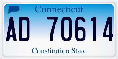 CT license plate AD70614