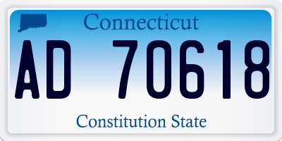CT license plate AD70618