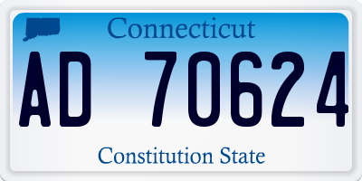 CT license plate AD70624