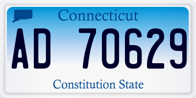 CT license plate AD70629