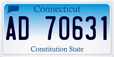 CT license plate AD70631