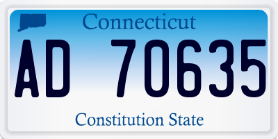 CT license plate AD70635