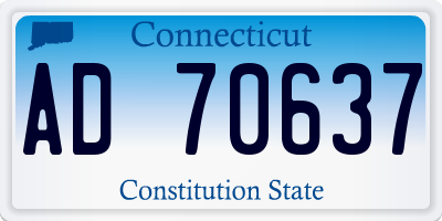 CT license plate AD70637
