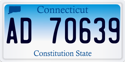 CT license plate AD70639
