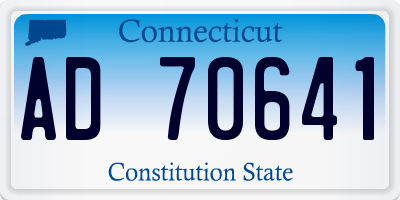 CT license plate AD70641