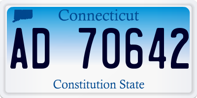 CT license plate AD70642
