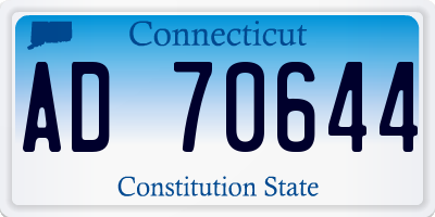 CT license plate AD70644