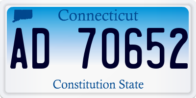 CT license plate AD70652