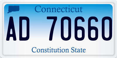 CT license plate AD70660