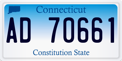 CT license plate AD70661