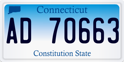 CT license plate AD70663