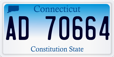CT license plate AD70664