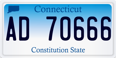 CT license plate AD70666
