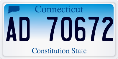 CT license plate AD70672