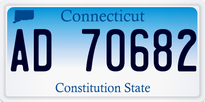 CT license plate AD70682