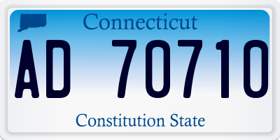 CT license plate AD70710