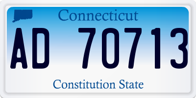 CT license plate AD70713