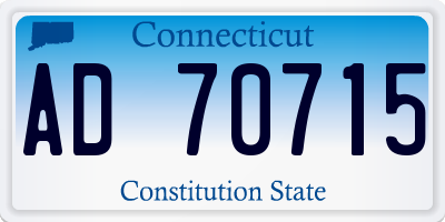 CT license plate AD70715