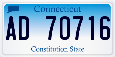 CT license plate AD70716