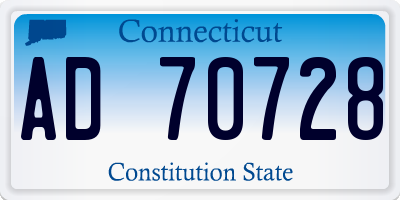 CT license plate AD70728