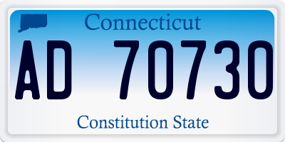 CT license plate AD70730