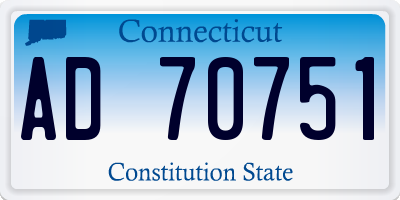 CT license plate AD70751