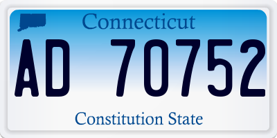 CT license plate AD70752