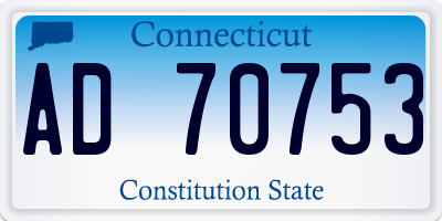 CT license plate AD70753