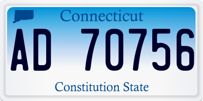 CT license plate AD70756