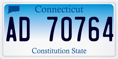 CT license plate AD70764