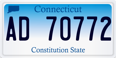 CT license plate AD70772