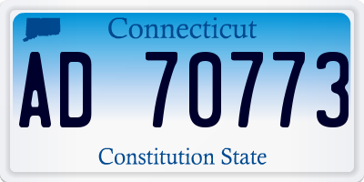 CT license plate AD70773